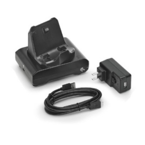 1-slot printer docking cradle; ZQ300 Series; Includes type A to Type C USB Cable and AC to USB Adapter with Brazil power plug (Zebra CRD-MPM-1SCHGBR1-01)