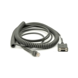 Cable - RS232 - 6ft. (1.83m) Coiled, RoHS Compliant - Used to Connect a Zebra Scanner to a PSC Magellan Slot ScannerAuxiliary Port (Zebra 25-32465-26)