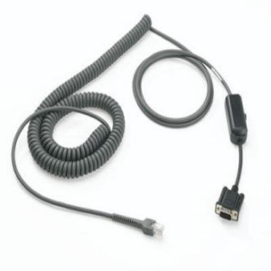 Cable - RS232: 20ft. (6.0m) Coiled, Nixdorf Beetle (Zebra CBA-R14-C20ZAR)