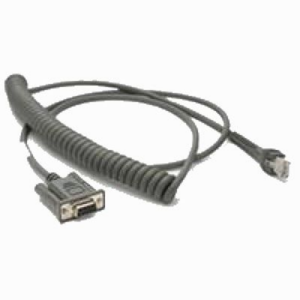 Cable - RS232: 9ft. (2.8m) Coiled, Fujitsu T POS 500 Icl (Zebra CBA-R22-C09ZAR)