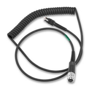 Cable - RS232: Amphenol Threaded Circular Connector for VC5090, 9ft. (2.8m) Coiled with TTL Current Limit Protection (Zebra CBA-RF4-C09ZBR)