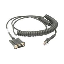 Cable - RS232: DB9 Female Connector, 9ft. (2.8m) Coiled, Power Pin 9, TxD on 2, True Converter, Low Temp -30Â°C (Zebra CBA-R49-C09ZAR)