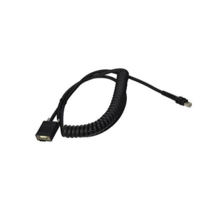 Cable - RS232: DB9 Female Connector, 9ft. (2.8m) Coiled, TxD on 2, 12V Requires 12V Power Supply, Low Temp -30Â°C (Zebra CBA-RF1-C09PAR)