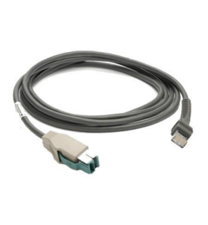 Cable - Shielded USB: Power Plus Connector, 15ft. (4.6m), Straight, 12V (Zebra CBA-U35-S15ZBR)