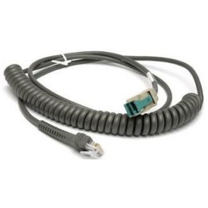 Cable - Shielded USB: Power Plus Connector, 9ft. (2.8m), Coiled (Zebra CBA-U34-C09ZAR)