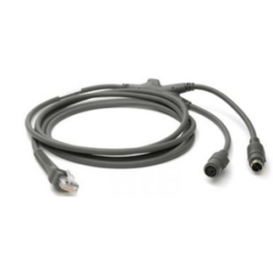 Cable, Auto-Host Detect - Keyboard Wedge: 7ft. (2.1m) Straight, PS/2 Power Port (Zebra CBA-K61-S07PAR)