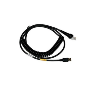 Cable: USB, black, Type A, 5m (16.4´), coiled, 5V host power, w/o ferrite. (Honeywell CBL-500-500-C00)