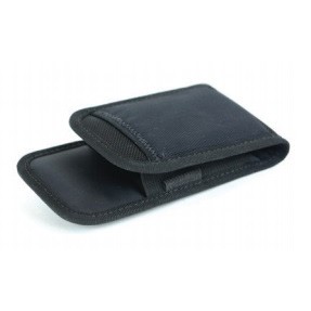 Carrying holster with integrated belt clip and spare battery pouch (Honeywell HOLSTER-1)