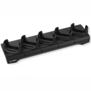EC50/EC55 5-Slot Charge & Ethernet Communication Cradle - 5 devices; Supports device with/without trigger gun, Includes Power Supply and DC Cable (PWR-BGA12V108W0WW, CBL-DC-382A1-01); AC line cord sold separately (Zebra CRD-EC5X-SE5ET-01)