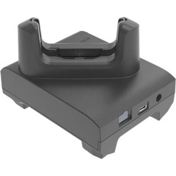 EC50/EC55 Single Slot Charge & USB3.0 Cradle; Supports device with/without trigger gun; Includes power supply (PWR-BGA12V50W0WW) and DC cable (CBL-DC-388A1-01); AC line cord sold separately (Zebra CRD-EC5X-1SCU-01)