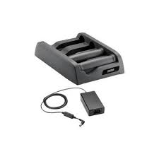 International four-bank battery charger kit, includes Charger SAC4000-4000CR, PS PWR-BGA12V50W0WW and DC Cable CBL-DC-388A1-01. Purchase country specific grounded AC power line cord separately. (Zebra SAC4000-411CES)