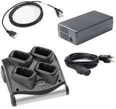 KIT:4 SLOT BATTERY CHARGER Energy Star Includes L6 Power Supply PWR-BGA12V50W0WW, DC cable CBL-DC-395A1-01 and AC line cord (US) (Zebra SAC9000-400CES)