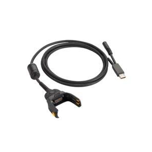 MC21 USB Active Sync Cable, connects the mobile computer to a host computer USB port. Power Supply PWR-BUA5V16W0WW, DC Line Cord CBL-DC-383A1-01 and country specific 2-wire un-grounded AC Line Cord (Zebra 25-154073-02R)