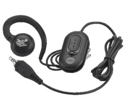 Over the ear headset (3.5mm) w/mic and PTT button w/clip. Rotating earpiece for right/left ear configuration, built-in cord wrap, and keyed for a locking failsafe connection. (Zebra HDST-35MM-PTVP-01)