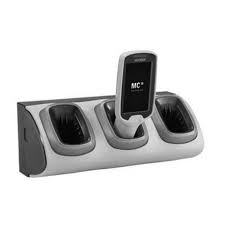 PSS High Density 3-Slot Locking Cradle. Display facing out. Requires PWR-BGA12V108W0WW, DC line cord and Country Specific Grounder AC line cord sold separately. (Zebra CRD-MC18-3SLCKH-01)