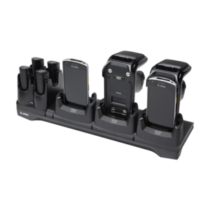 RFD40, 3 Device Slots/4 Toaster Slots, Charge Only Cradle with support for TC51/52/52x/52ax/56/57/57x. Requires Power Supply (PWR-BGA12V108W0WW), DC Line Cord (CBL-DC-382A1-01), and Country Specific Line Cord. (Zebra CR40-3S4T-TC5-G-01)
