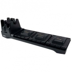 RFD40, 3 Device Slots/4 Toaster Slots, Communication Cradle Base Only. Requires Power Supply (PWR-BGA12V108W0WW), DC Line Cord (CBL-DC-382A1-01), Country Specific Line Cord, and Cradle Cup. (Zebra CRD3S4T-RFD49-BASE-COM-1R)