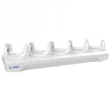 TC5X Healthcare 5-Slot Charge Only Cradle Kit, charges up to five devices. White housing. Includes Power Supply (PWR-BGA12V108W0WW) and DC Cable (CBL-DC-381A1-01). Country specific AC Line Cord sold separately. (Zebra CRD-TC51-HC5SC-01)