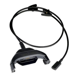 TC5X Snap-on Dex Cable. Attaches to the bottom connector port on TC5X. Does not provide device charging and can't be used at the same time as other Snap-on accessories. (Zebra CBL-TC5X-DEX1-01)