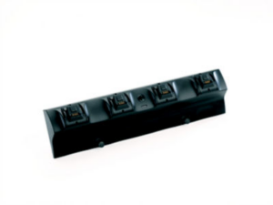 TC70 5 Slot Charge Only Cradle, preinstalled with one 4-Slot Battery Charger Adapter Cup. Allows User to dock and power 1 x TC7X 4-Slot Battery Charger. 4-Slot Battery charger, Pwrs Supply, DC Line Cord, and AC Line Cord all sold separately. (Zebra CRD-TC7X-SE5KT1-01)