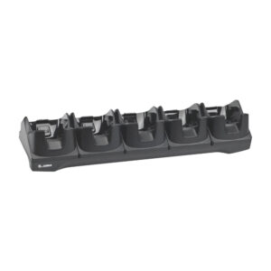 TC8X 5-Slot Charge Only Cradle, charges up to five devices. Requires Power Supply PWR-BGA12V108W0WW, DC Cord CBL-DC-381A1-01 and Country Specific Grounded 3-wire AC Line Cord (Zebra CRD-TC8X-5SCHG-01)