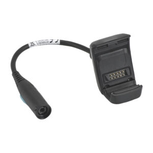 TC8X Audio adapter cable, compatible with 3.5mm wired headsets, recommended for PTT applications only. (Zebra CBL-TC8X-AUDBJ-01)