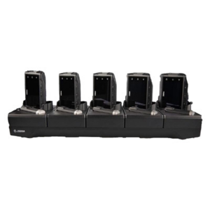 WT6000 5Slot Charge Only Sharecradle W/Spare Battery Charger, Allows To Charge 5 Wearable Terminals And 5 Spare Batteries. Requires PWR-BGA12V108W0WW, DC Line Cord CBL-DC-382A1-01 And Grounded Country Specific Ac Line Cord, Sold Separately. (Zebra CRD-NGWT-5S5BC-02)