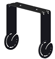 U-shaped mounting bracket for use with HPIT Cognex DMBK-PVT-HPIT-380