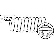 DM 8000 RS232 COILED CBL, 2.5M [Cognex DM8000-RS232-02P]