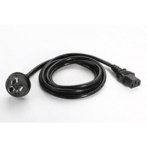 AC Power Cord, 6 feet or 1.8 meters, grounded, 3-prong, IEC 60320 C13 plug. Associated country: China. Zebra 50-16000-257R